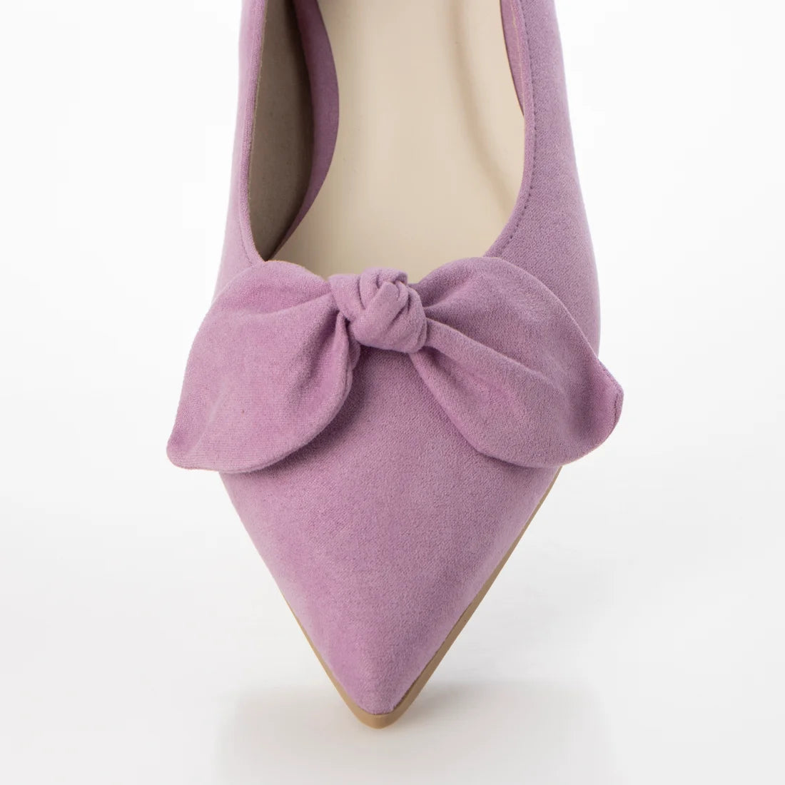 日本製 Launa Lea 尖頭絲帶平底鞋 (0509) Lavender S