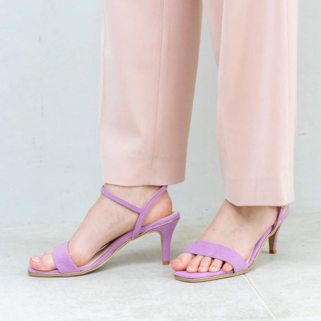 日本製 Launa Lea 幼帶鞋跟涼鞋 (0515) Lavender S