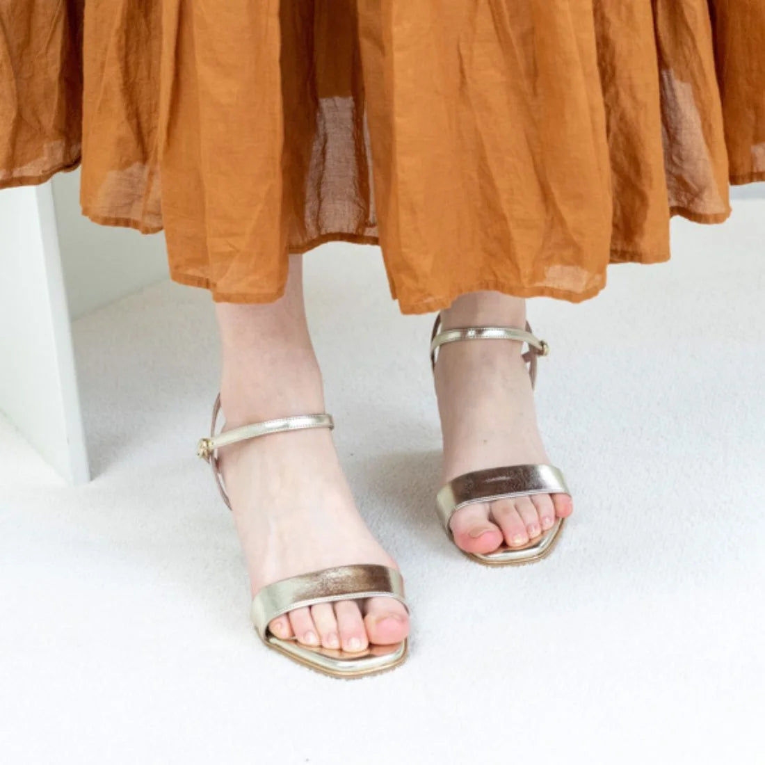 日本製 Launa Lea 幼帶鞋跟涼鞋 (0515) Pink Beige Z/C