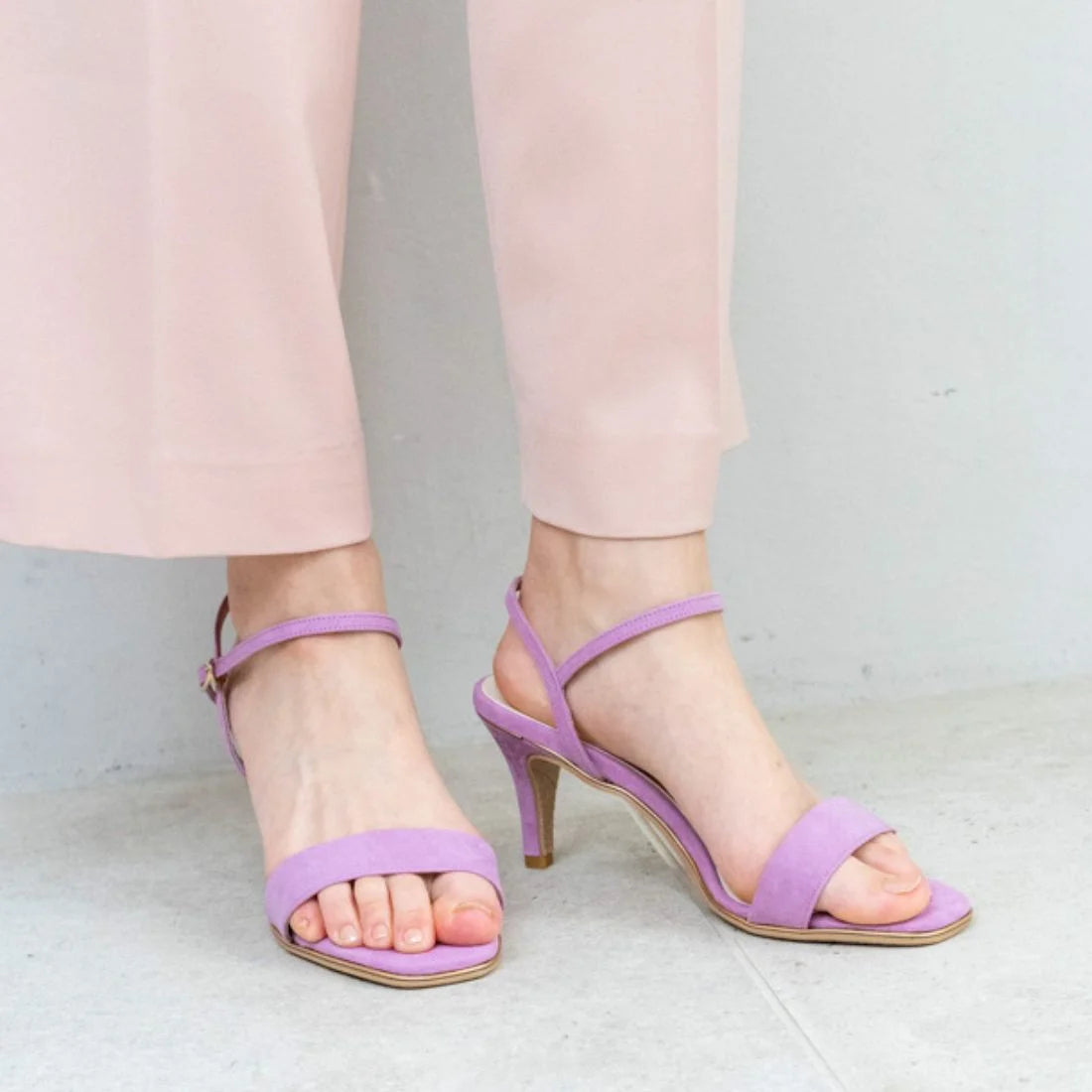 日本製 Launa Lea 幼帶鞋跟涼鞋 (0515) Pink Beige Z/C