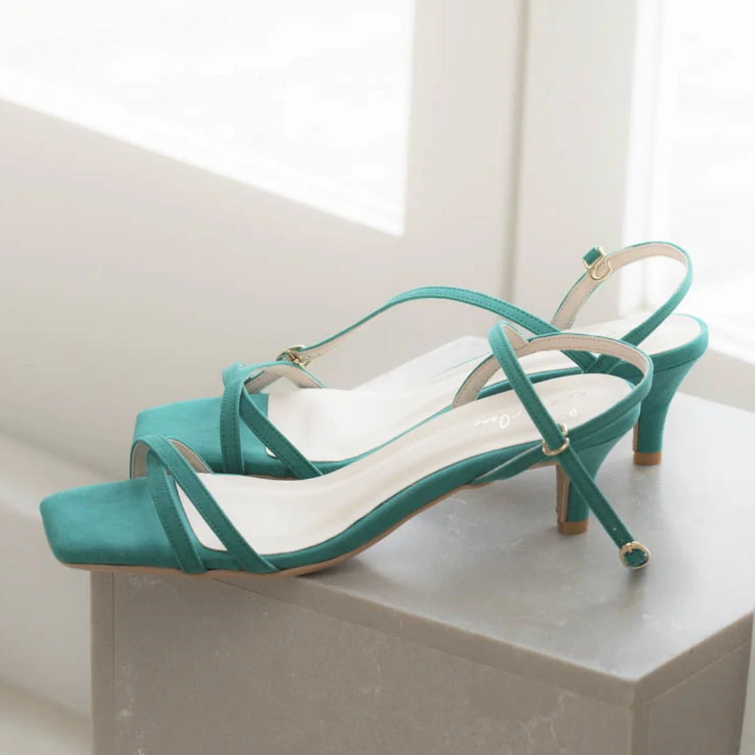 日本製 Launa Lea 雙交叉帶鞋跟涼鞋 (0517) Green S