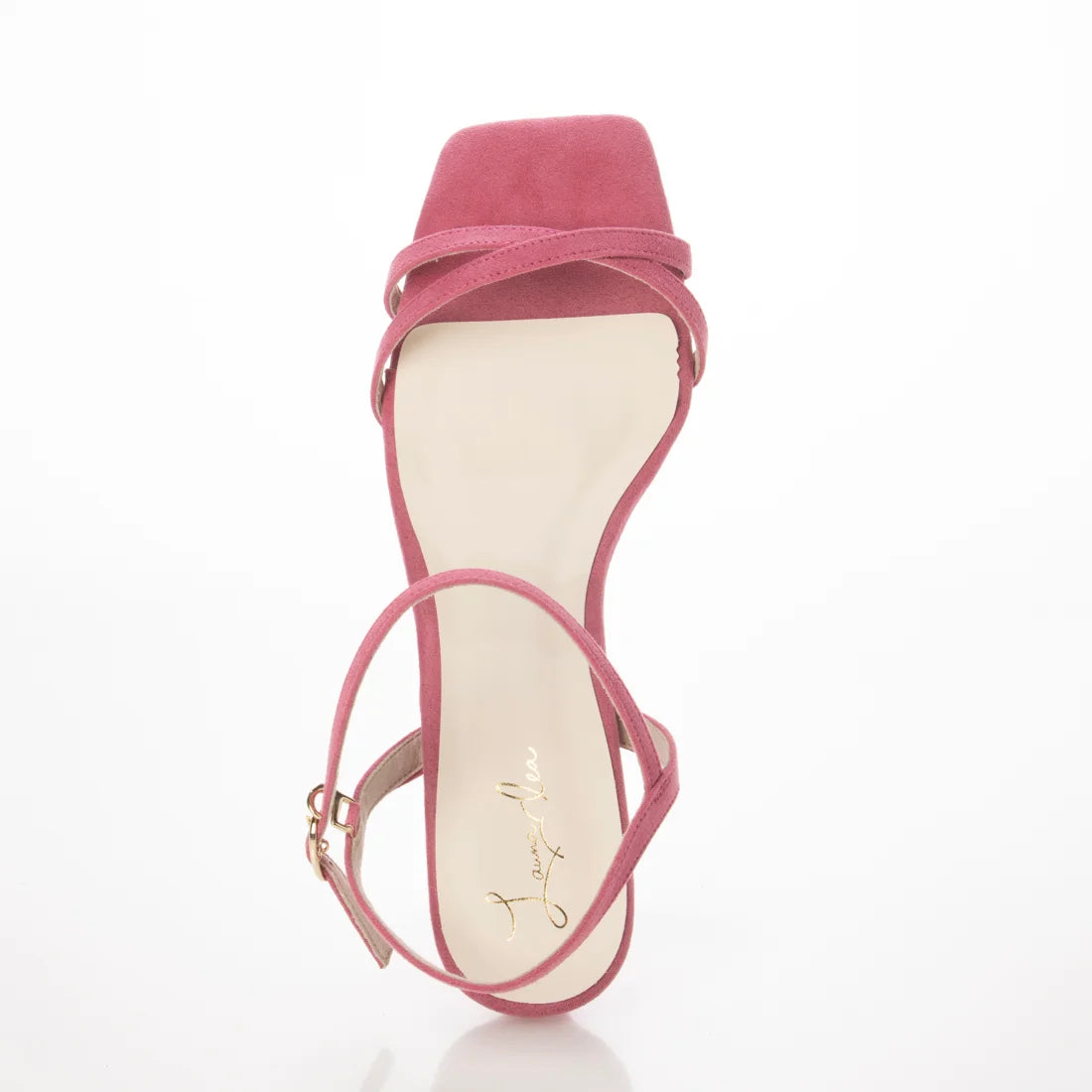日本製 Launa Lea 雙交叉帶鞋跟涼鞋 (0517) Pink S