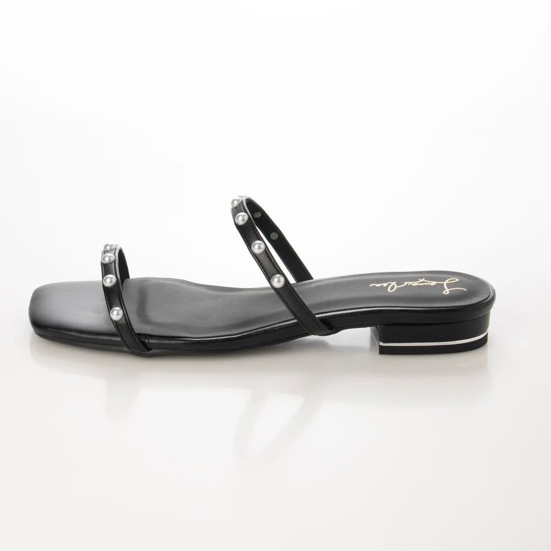 日本製 Launa Lea 珍珠雙帶涼鞋 (0518) Black