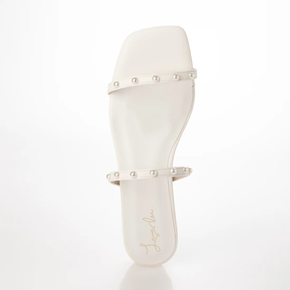 日本製 Launa Lea 珍珠雙帶涼鞋 (0518) White