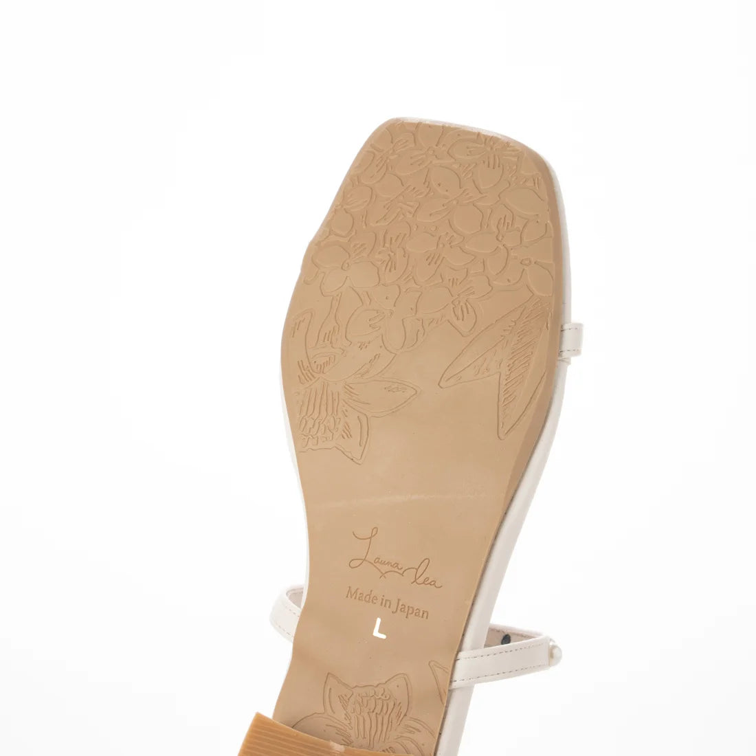 日本製 Launa Lea 珍珠雙帶涼鞋 (0518) White