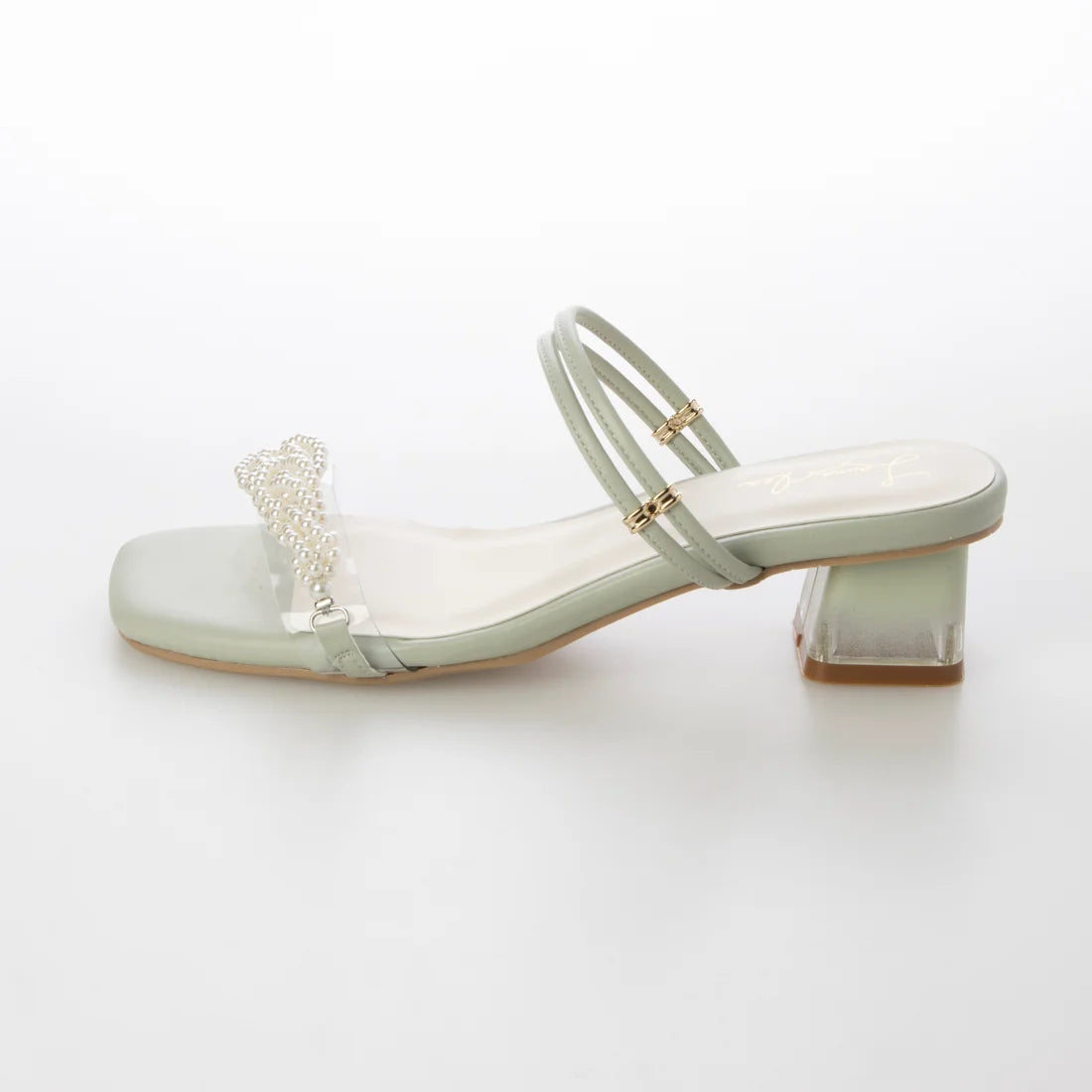 日本製 Launa Lea 2way 珍珠細帶涼鞋 (0519) Mint