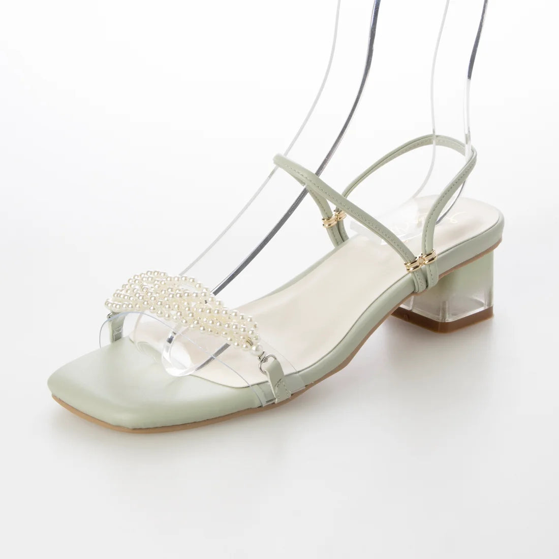 日本製 Launa Lea 2way 珍珠細帶涼鞋 (0519) Mint