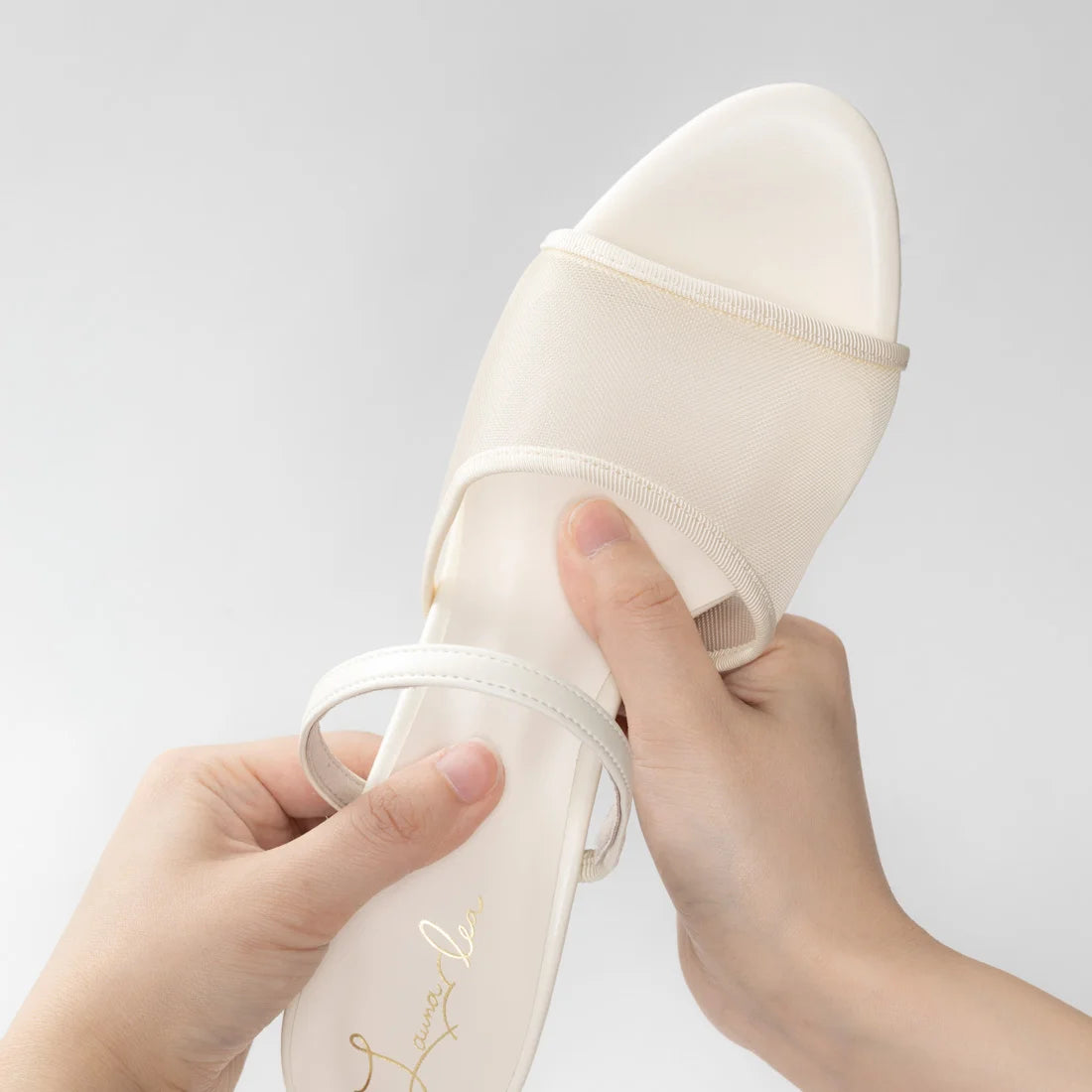 日本製 Launa lea 珍珠透明鞋跟涼鞋 (520) Ivory Z