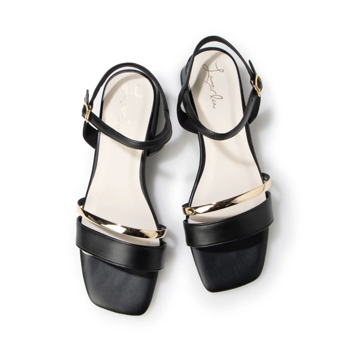 日本製 Launa lea 細方頭綁帶涼鞋 (0521) Black