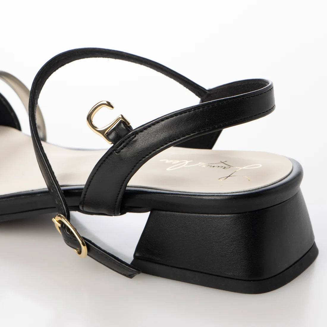 日本製 Launa lea 細方頭綁帶涼鞋 (0521) Black