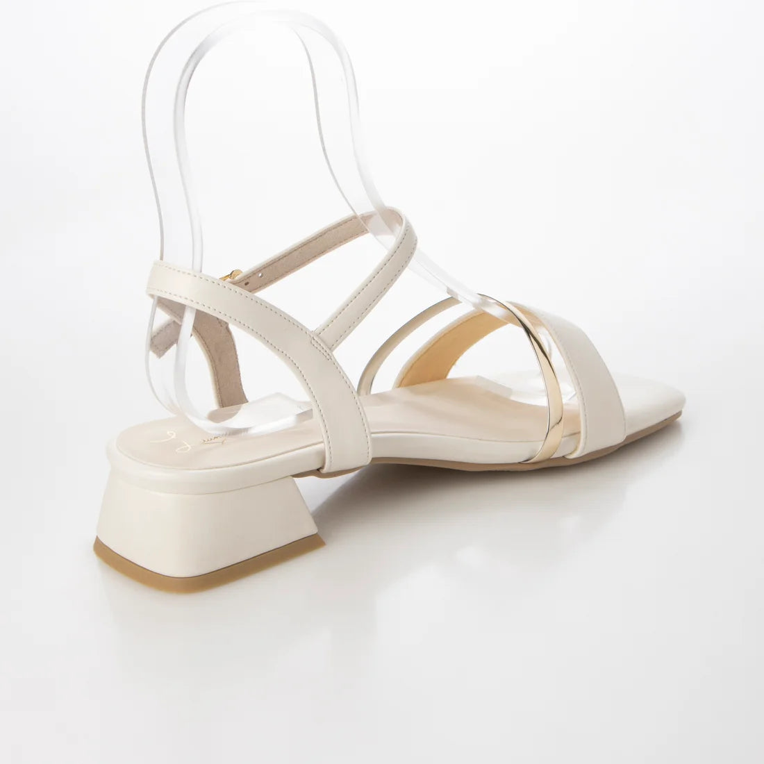日本製 Launa lea 細方頭綁帶涼鞋 (0521) Ivory
