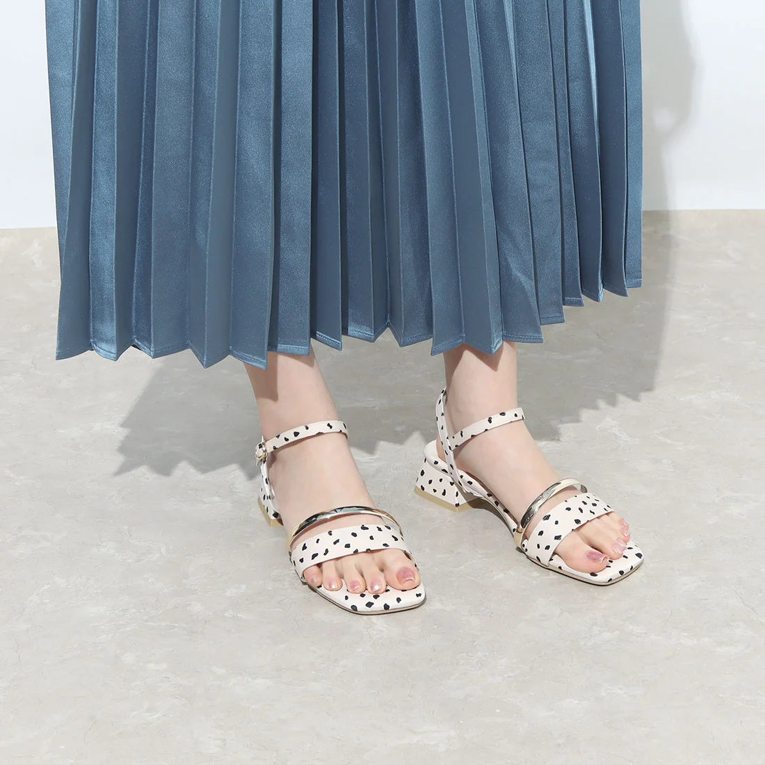日本製 Launa lea 細方頭綁帶涼鞋 (521) Pink Beige Z/C