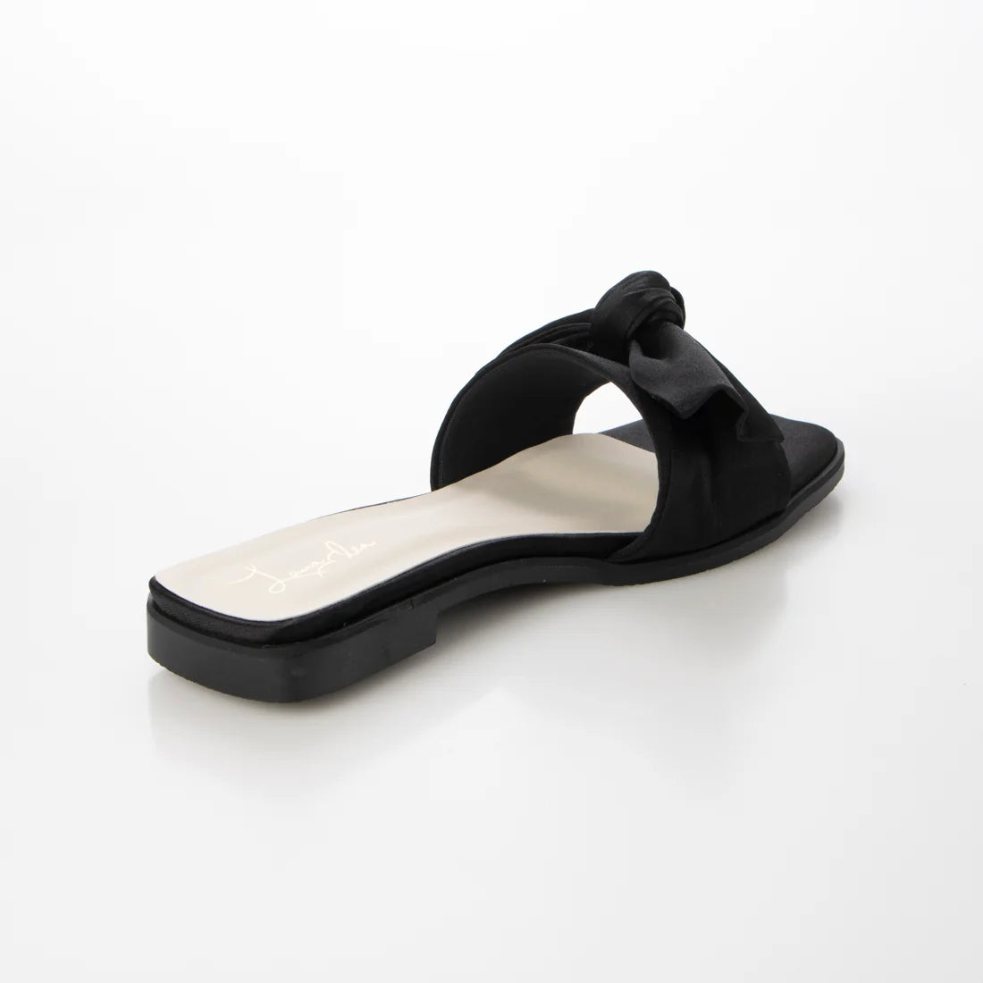 日本製 Launa Lea 絲帶方頭平底涼鞋 (524) Black