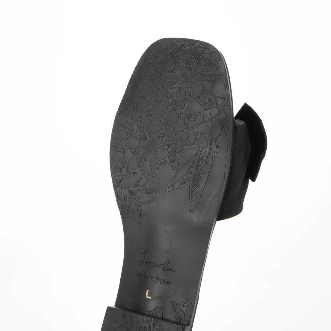 日本製 Launa Lea 絲帶方頭平底涼鞋 (524) Black