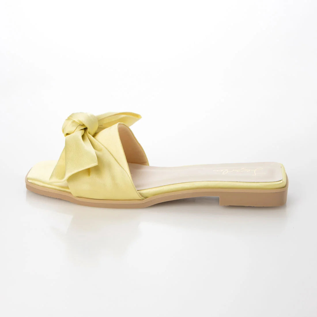 日本製 Launa Lea 絲帶方頭平底涼鞋 (524) Yellow Z
