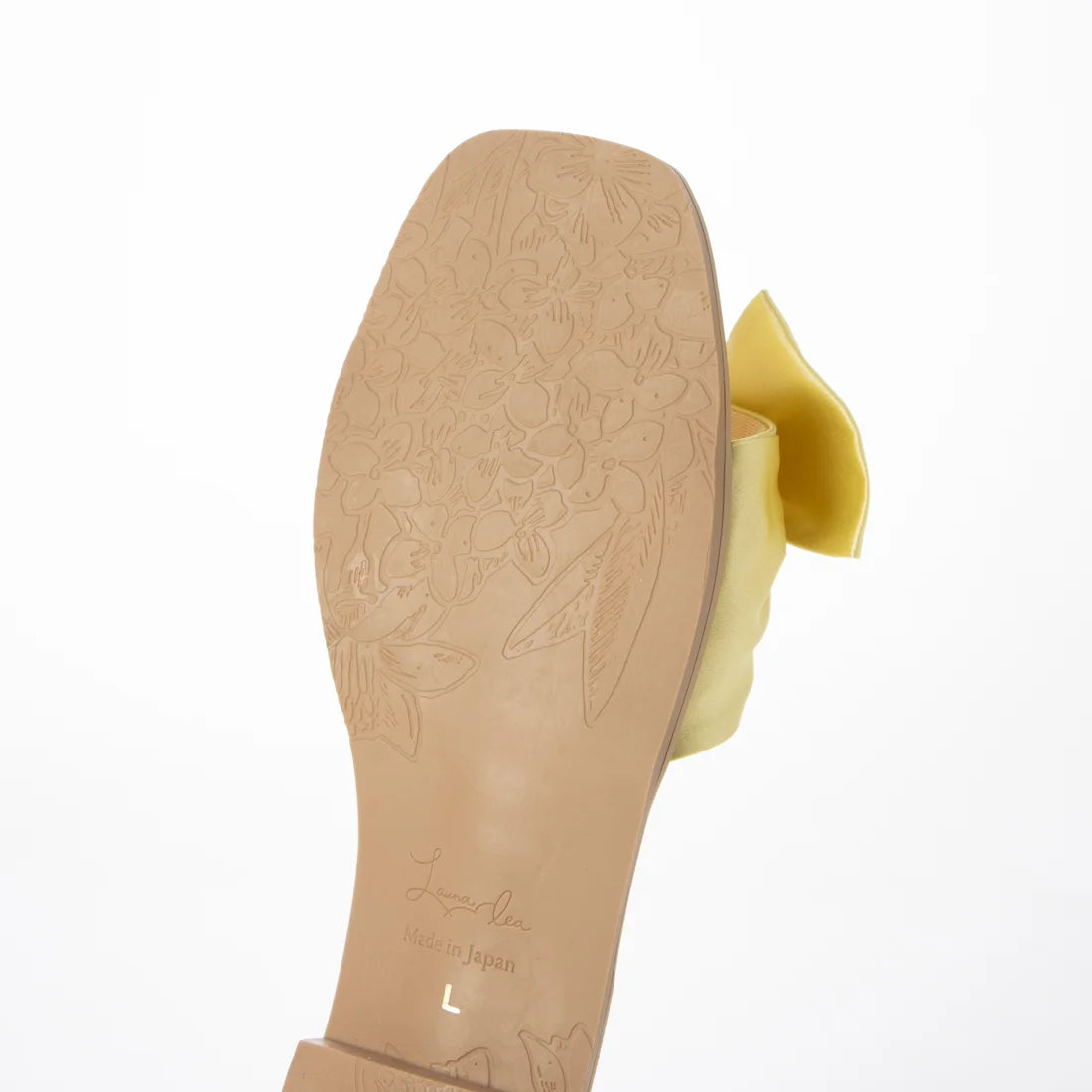 日本製 Launa Lea 絲帶方頭平底涼鞋 (524) Yellow Z