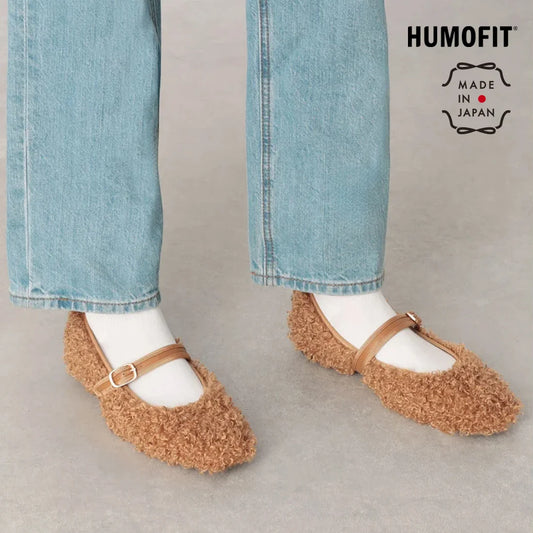 日本製 Lauf Oletta 方頭毛絨瑪莉珍鞋 (LH115 CAMEL-Z) (駝色)