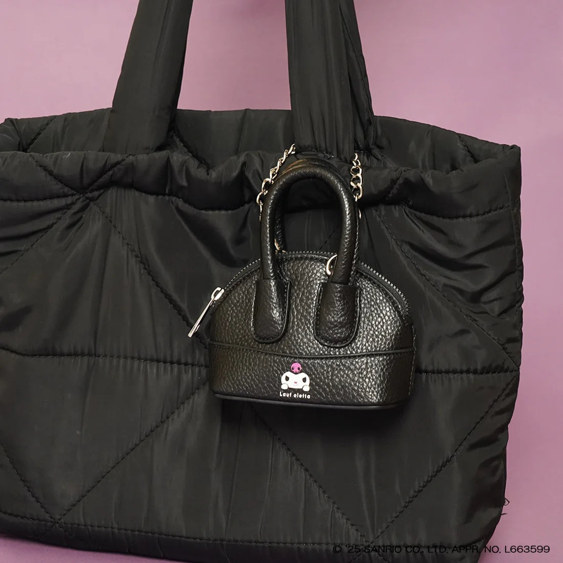 【限定品預訂】售完即止【KUROMI × Lauf oletta 特別聯名】日本製 珍珠蝴蝶結芭蕾舞 (LH101K BLACK-Z) (黑色)