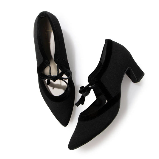 日本製 Launa Lea 6cm蝴蝶結瑪莉珍高跟鞋(577) ( 黑色 Z / Black Z )