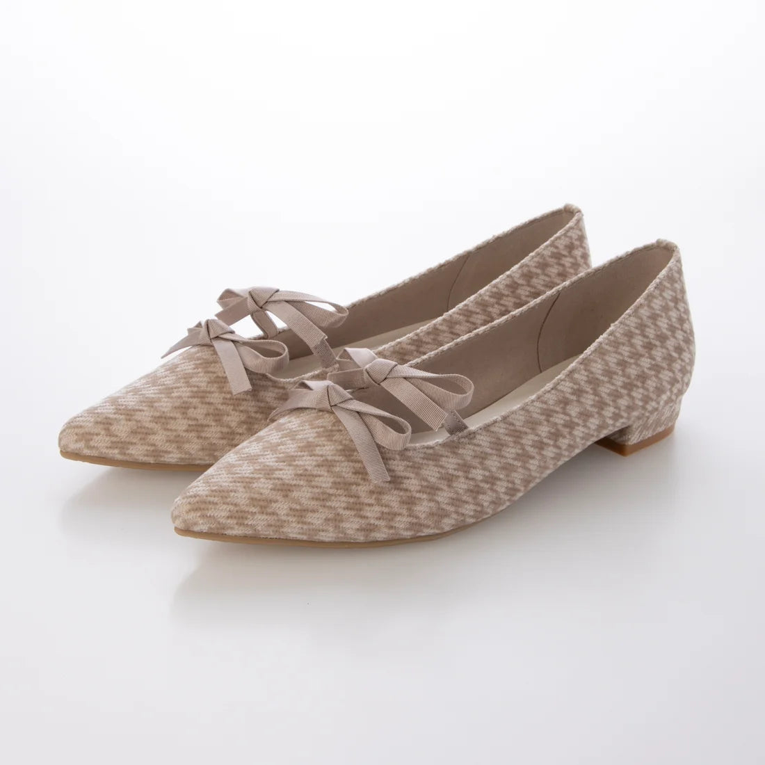 【新品預訂】日本製 Launa Lea 雙絲帶尖頭平底鞋 (572) (杏色 Z/C / Beige Z/C)