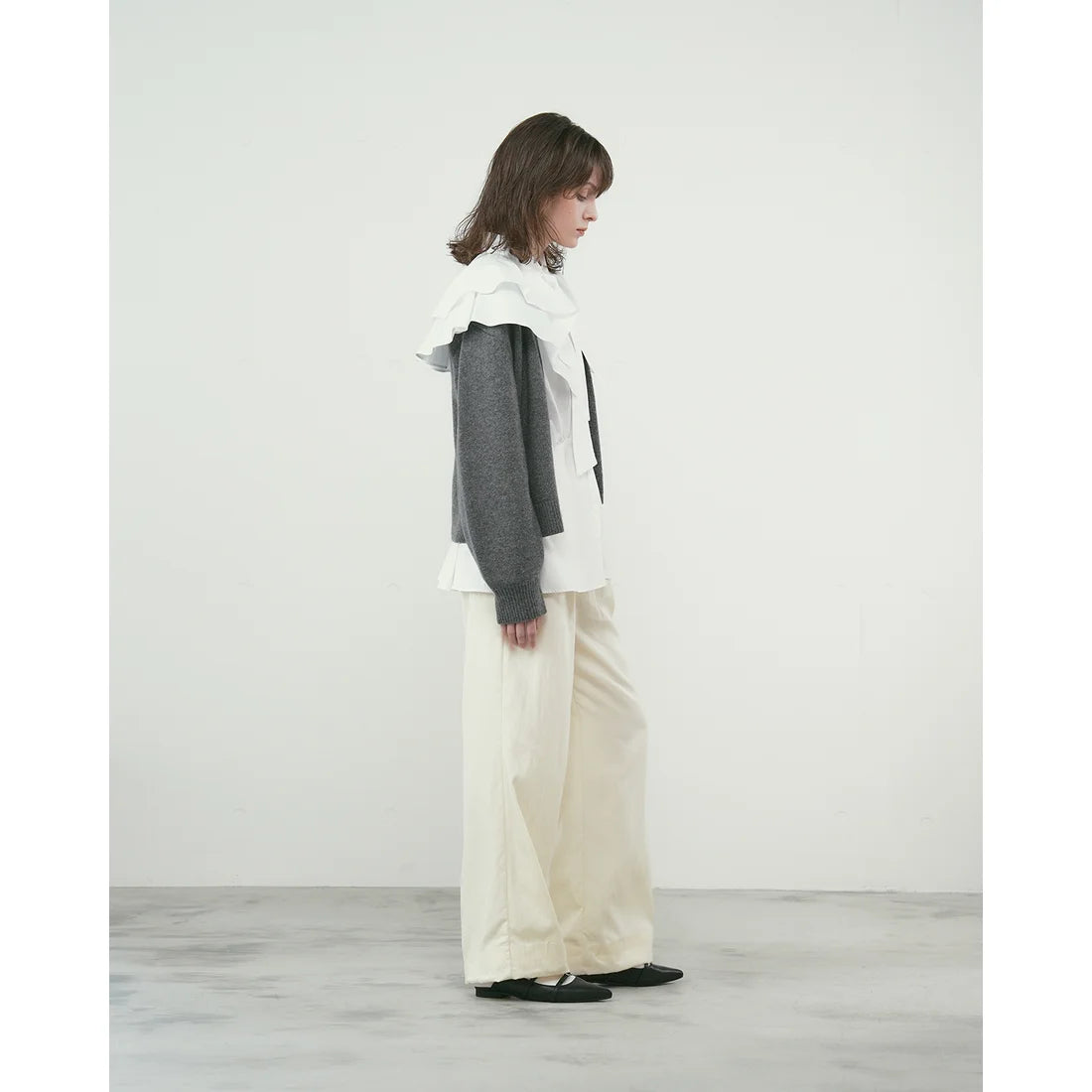 日本製Emma Francis 雙帶平底穆勒鞋(黑色平滑皮革)(1033c-P 101) BLK