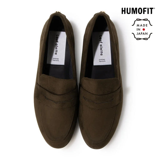 【新品預訂】日本製 Lauf Oletta    柔軟絨布樂福鞋(LH104A KHAKI-S) (卡其色)