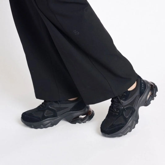 【新品預訂】日本潮牌Lucida 真皮 黑色 Propus厚底麂皮質感運動鞋( 4407 BLk )