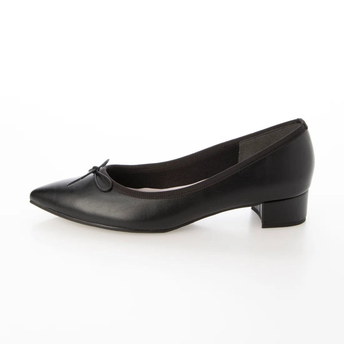 日本製 Launa lea 3.5cm踭蝴蝶結尖頭啞面芭蕾晴雨鞋 ( RB9001A ) (黑色/Black)
