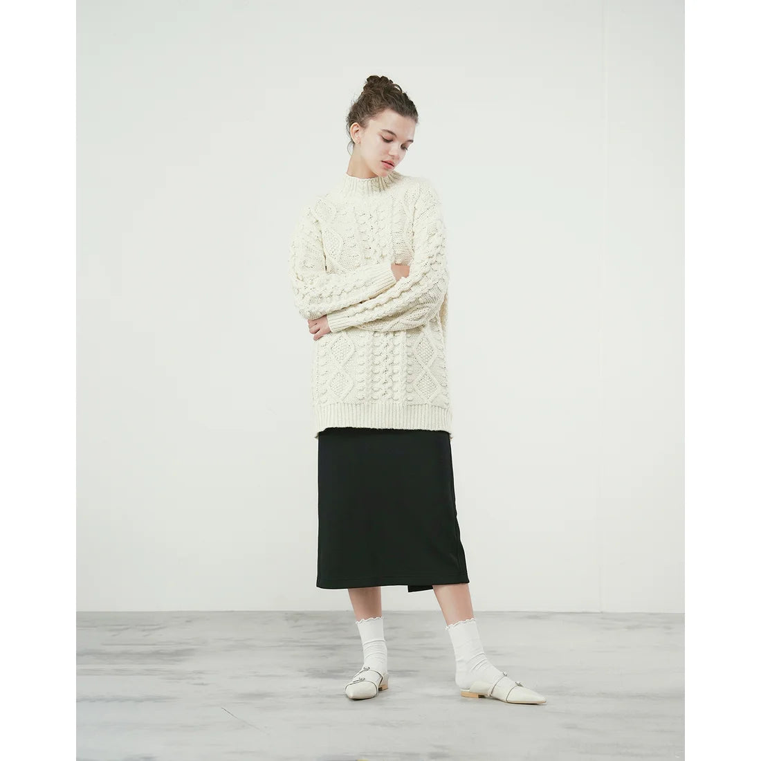 日本製Emma Francis 雙帶平底穆勒鞋(象牙色平滑皮革)(1033c-P 177) IVO