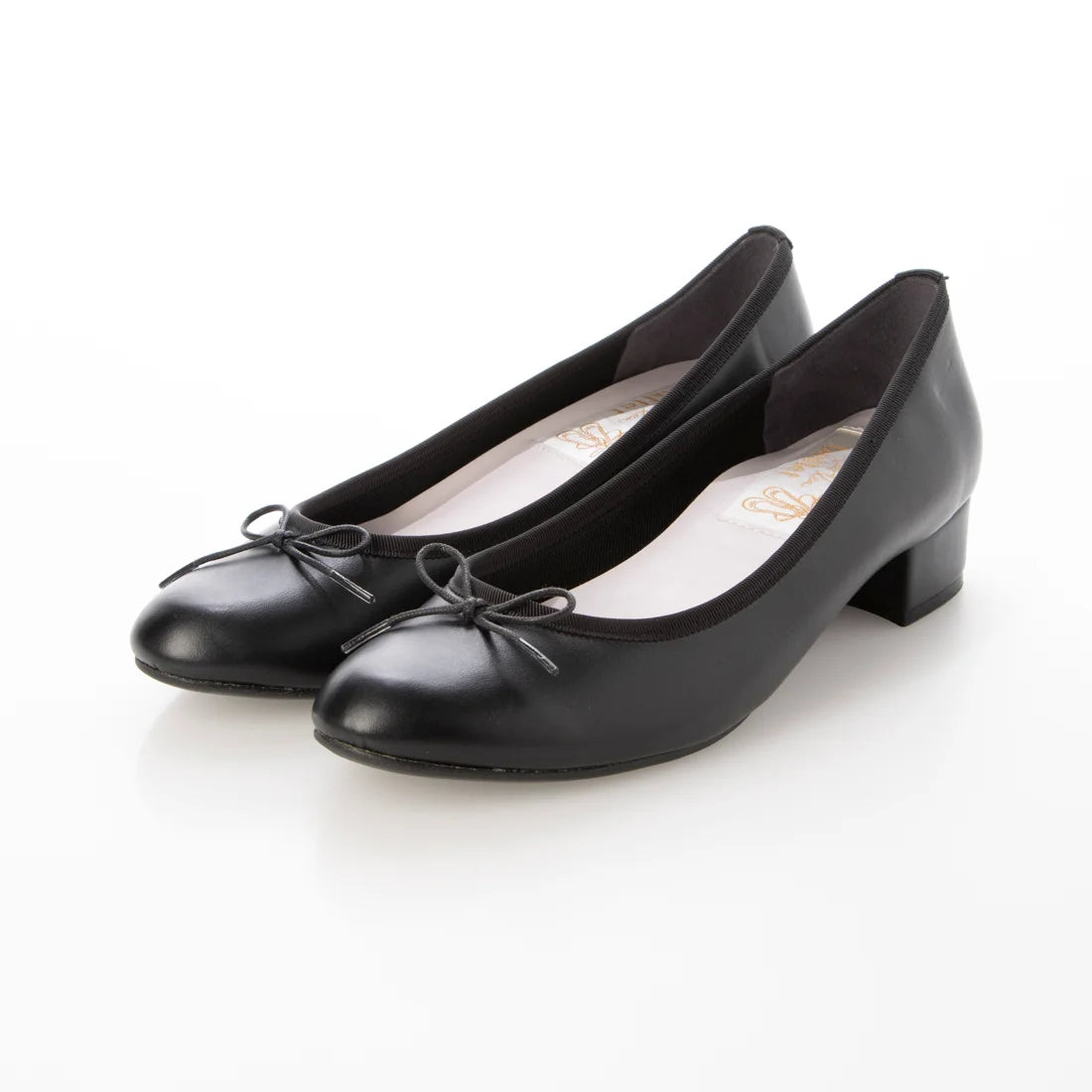 日本製 Launa lea 3.5cm踭蝴蝶結圓頭啞面芭蕾晴雨鞋 ( RB5001A ) (黑色/Black)