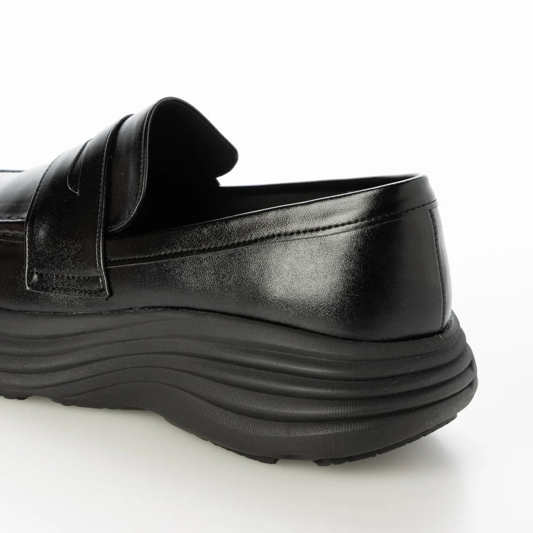 【新品預訂】日本潮牌Lucida 日本製 黑色 Biham Light 輕盈4.5cm厚底樂福鞋 (LC-5000 BLK )