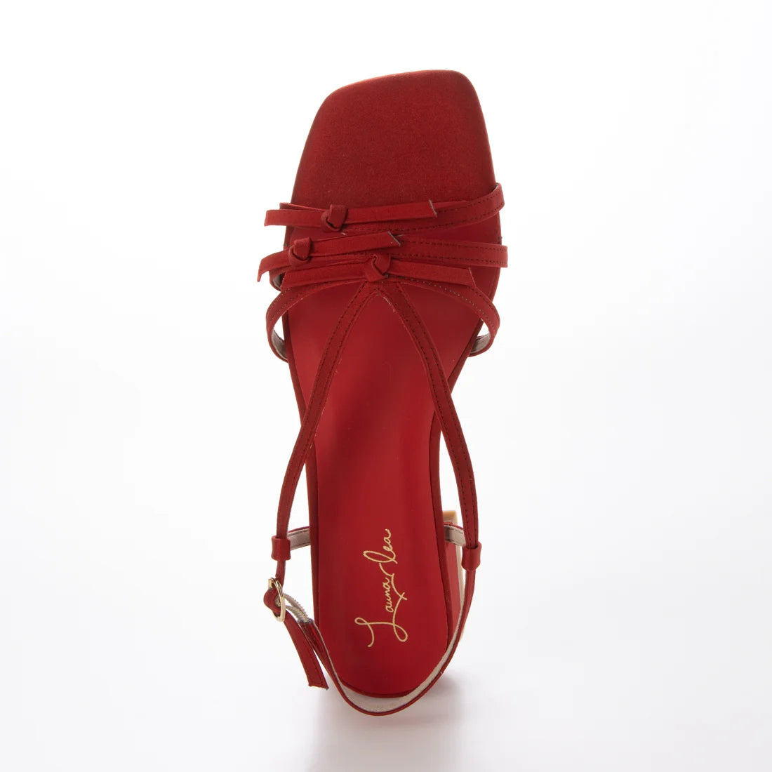 【新品預訂】日本製 Launa Lea 3.5cm踭 迷你蝴蝶結綁帶涼鞋 (628)(紅色/ Red)