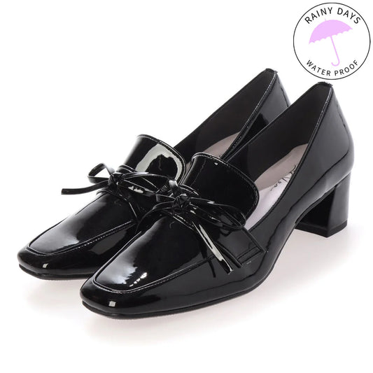 日本製 Launa lea 粗跟抗水樂福鞋 (R9008) Black E