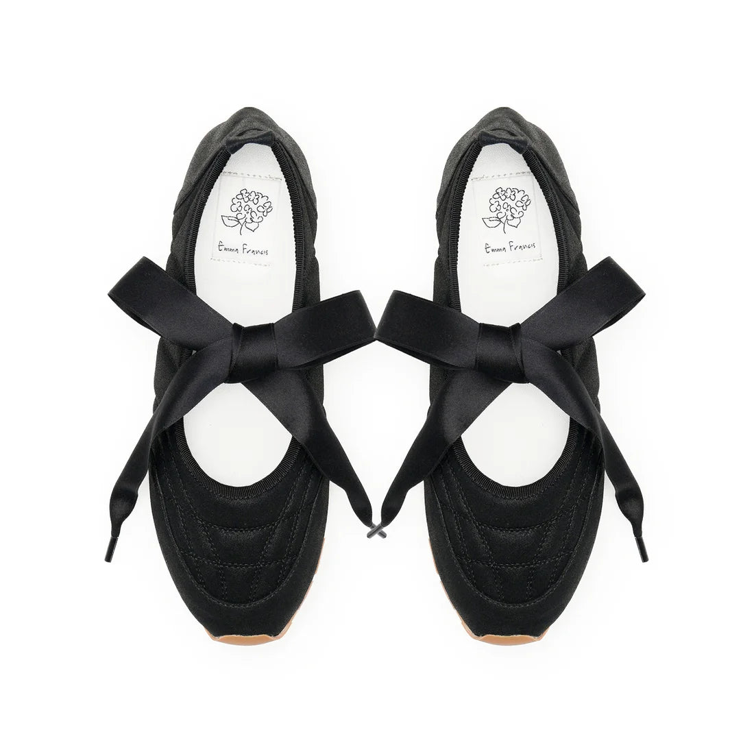 【新品預訂】日本製Emma Francis   繫帶芭蕾舞運動鞋(黑色聚酯)(09l-M 101)
