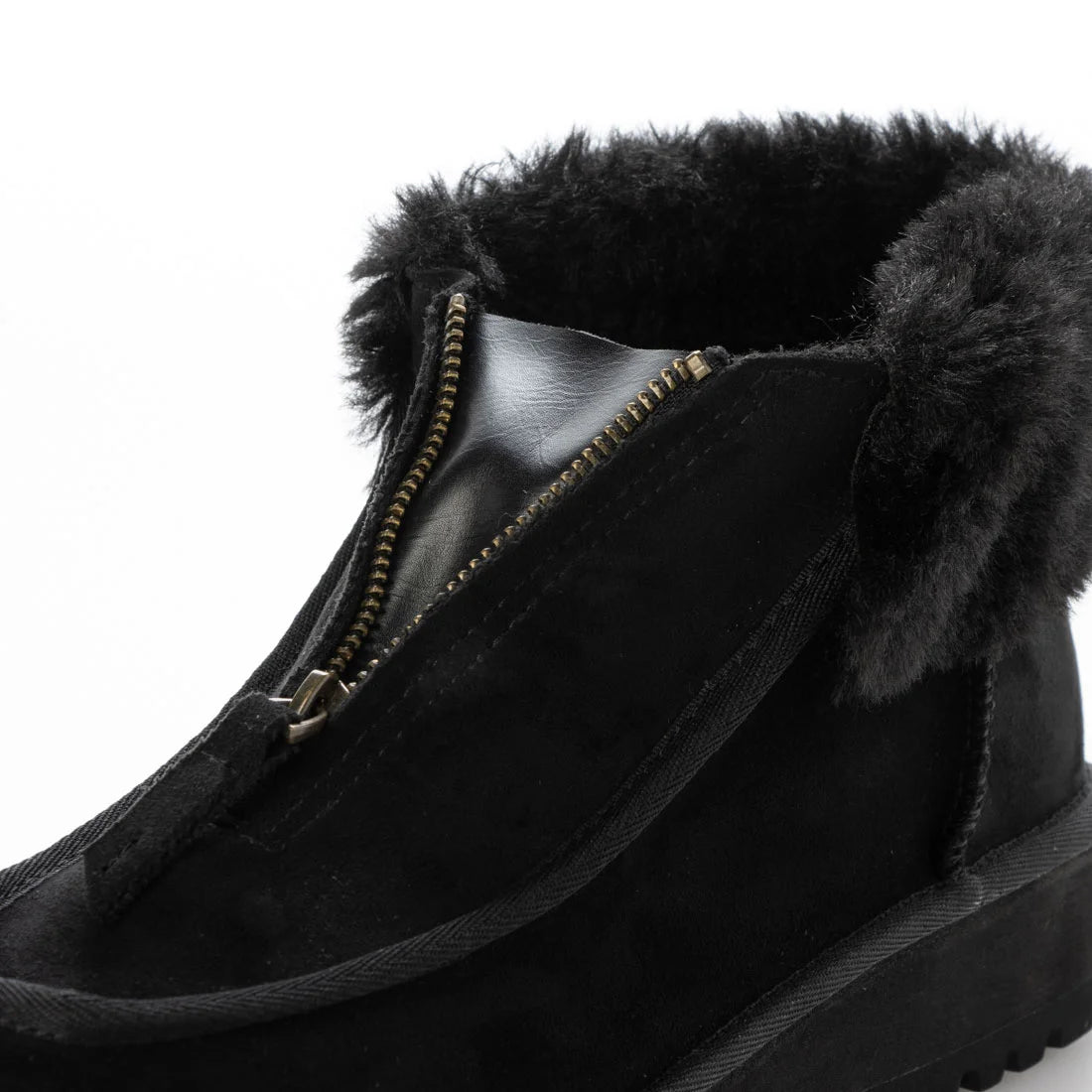 【新品現貨】Lauf Oletta 3.5cm厚底麂皮羊毛絨短靴(L131)(BLACK-S)