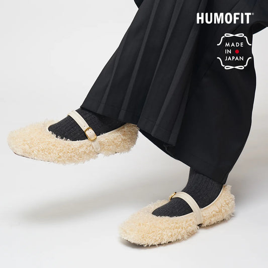 日本製 Lauf Oletta 方頭毛絨瑪莉珍鞋 (LH115 IVORY-Z) (象牙色)