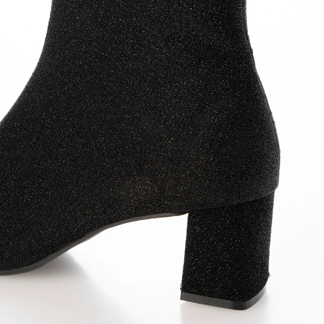 日本製 Launa Lea 6cm閃閃方頭短靴 (582)(黑色Z/Black Z)