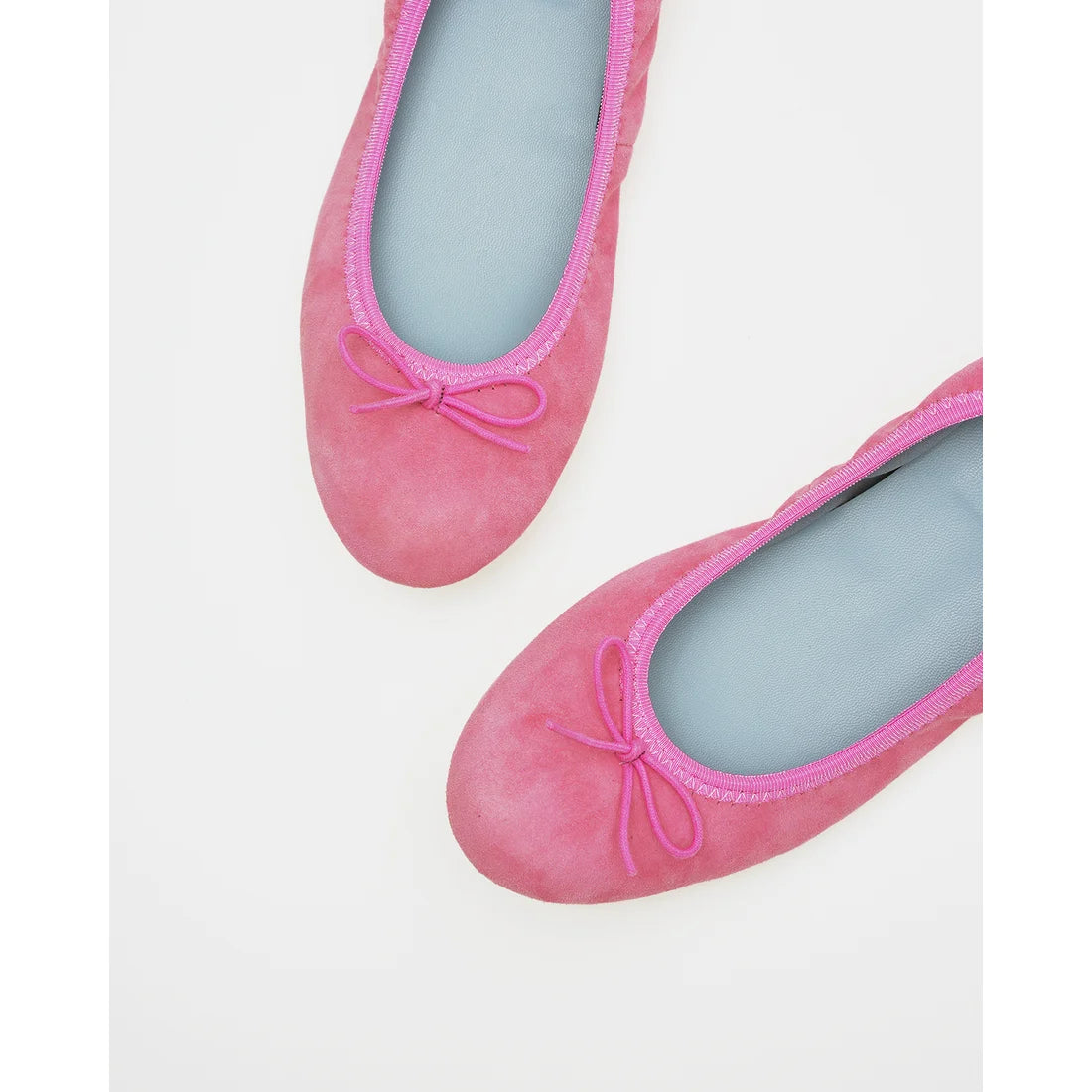 日本製【珍珠色調防水】Emma Francis 真皮 圓頭平底芭蕾舞鞋(02b-L S143)(Dark pink leather suede)(ダークピンク レザースエード)