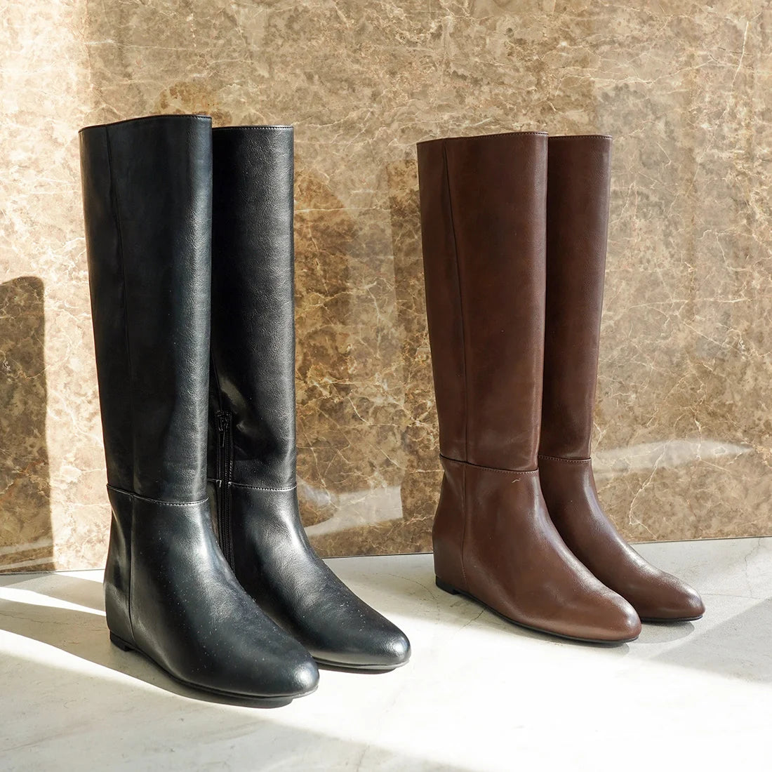 日本製 Launa Lea 5cm內增高柔軟長boot(S149)(黑色/Black)