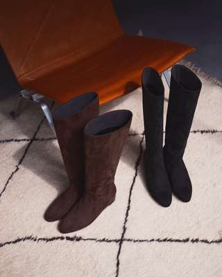 【新品現貨】Launa Lea 5cm內增高柔軟絨布長boot (S149)(深棕色/D Brown S)