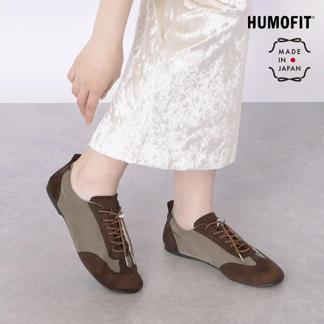 【新品預訂】日本製 Lauf Oletta 彈性鞋帶輕盈運動鞋(LH105A BROWN-S) (棕色)