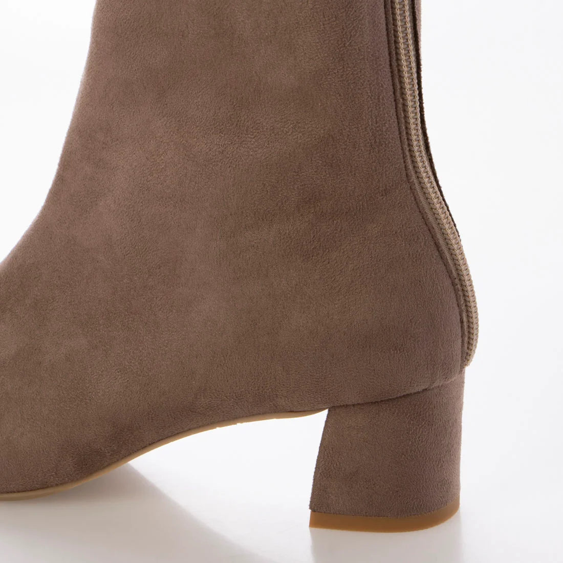 日本製 Launa Lea 4cm 彈性方頭短靴 (587)(淺杏色/L beige S)