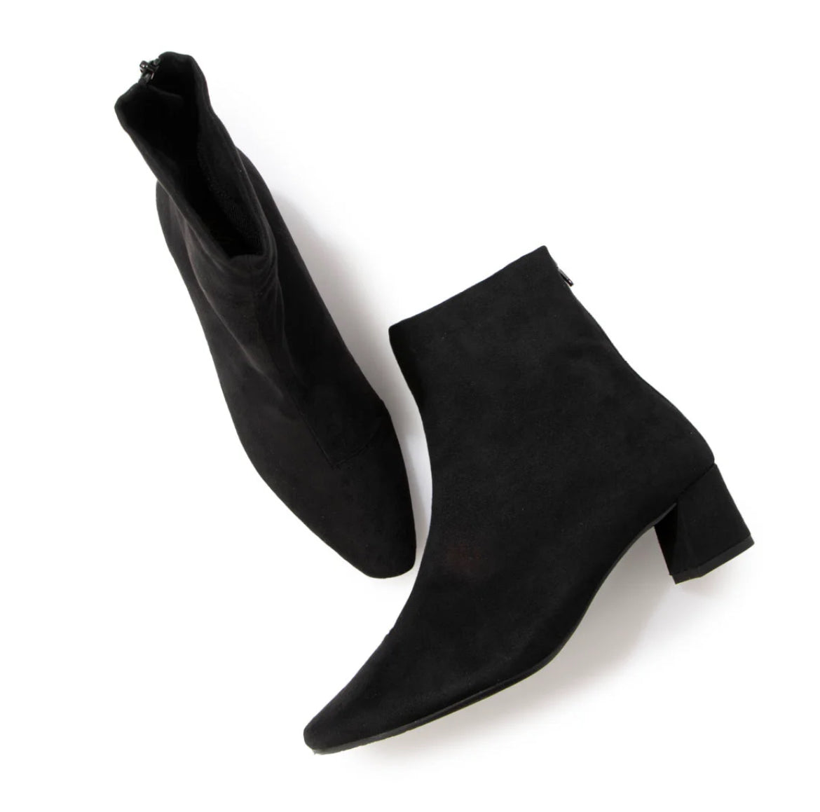 日本製 Launa Lea 4cm 彈性方頭短靴 (587)(黑色/Black S)