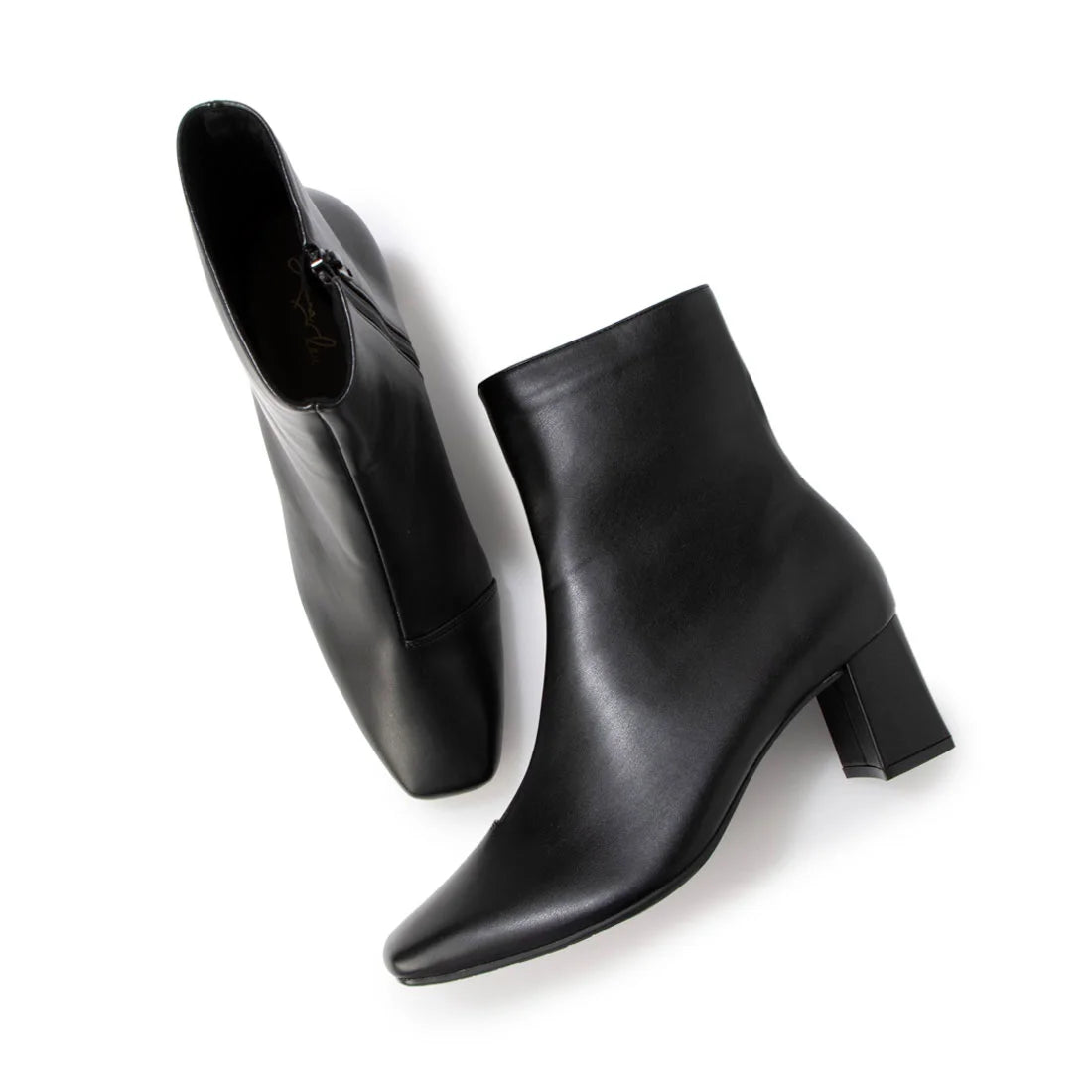 日本製 Launa Lea 6cm方頭短靴 (582)(黑色/Black)