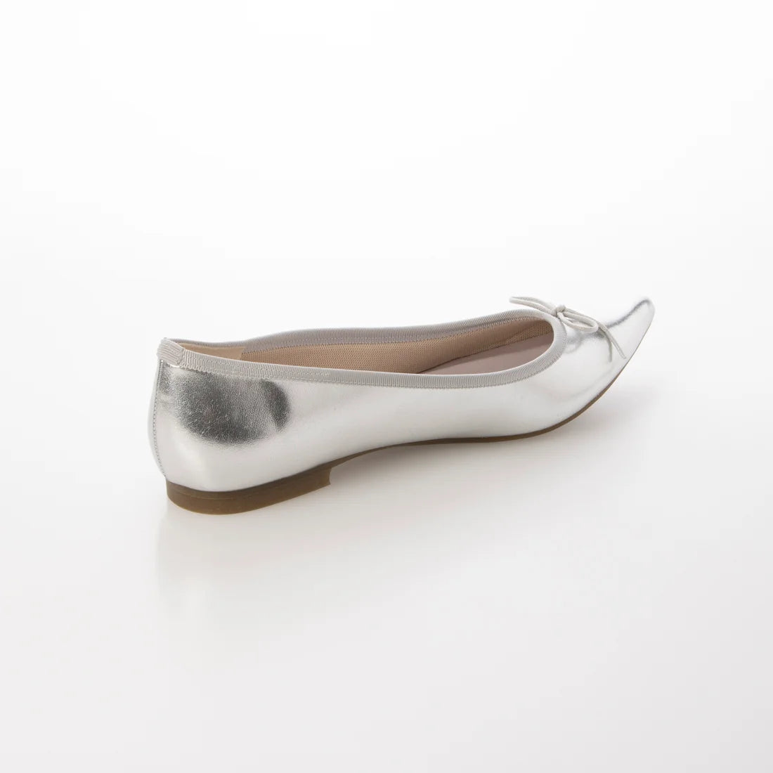日本製 Launa lea 蝴蝶結尖頭芭蕾晴雨鞋( RB4001A ) (銀色/Silver)