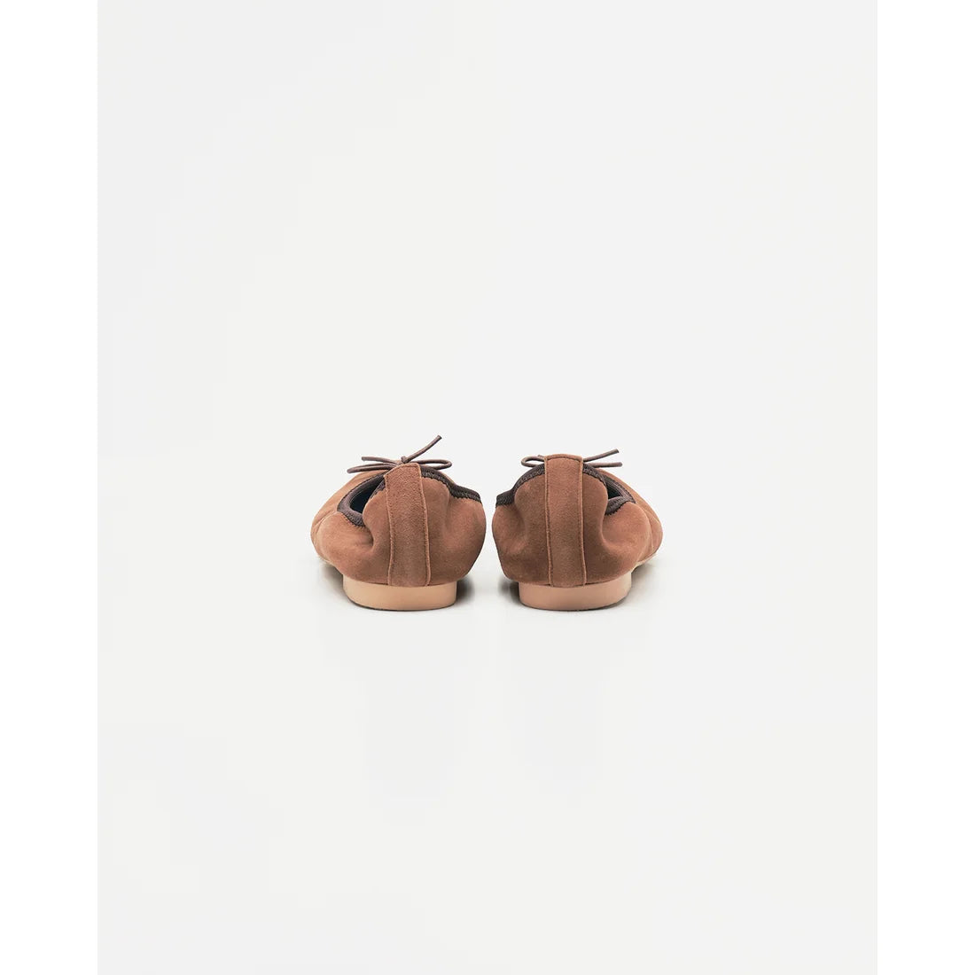 日本製【珍珠色調防水】Emma Francis 真皮 圓頭平底芭蕾舞鞋(02b-L S104)(Brown leather suede)(ブラウン レザースエード)