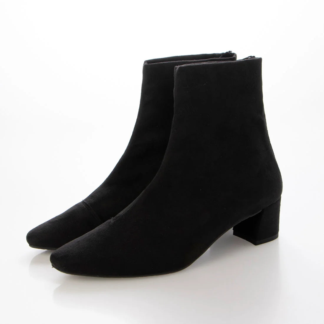 日本製 Launa Lea 4cm 彈性方頭短靴 (587)(黑色/Black S)