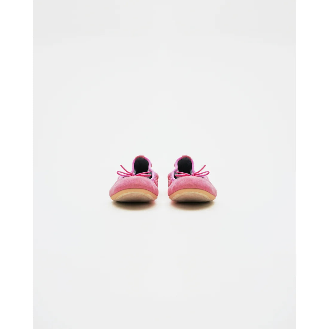 日本製【珍珠色調防水】Emma Francis 真皮 圓頭平底芭蕾舞鞋(02b-L S143)(Dark pink leather suede)(ダークピンク レザースエード)