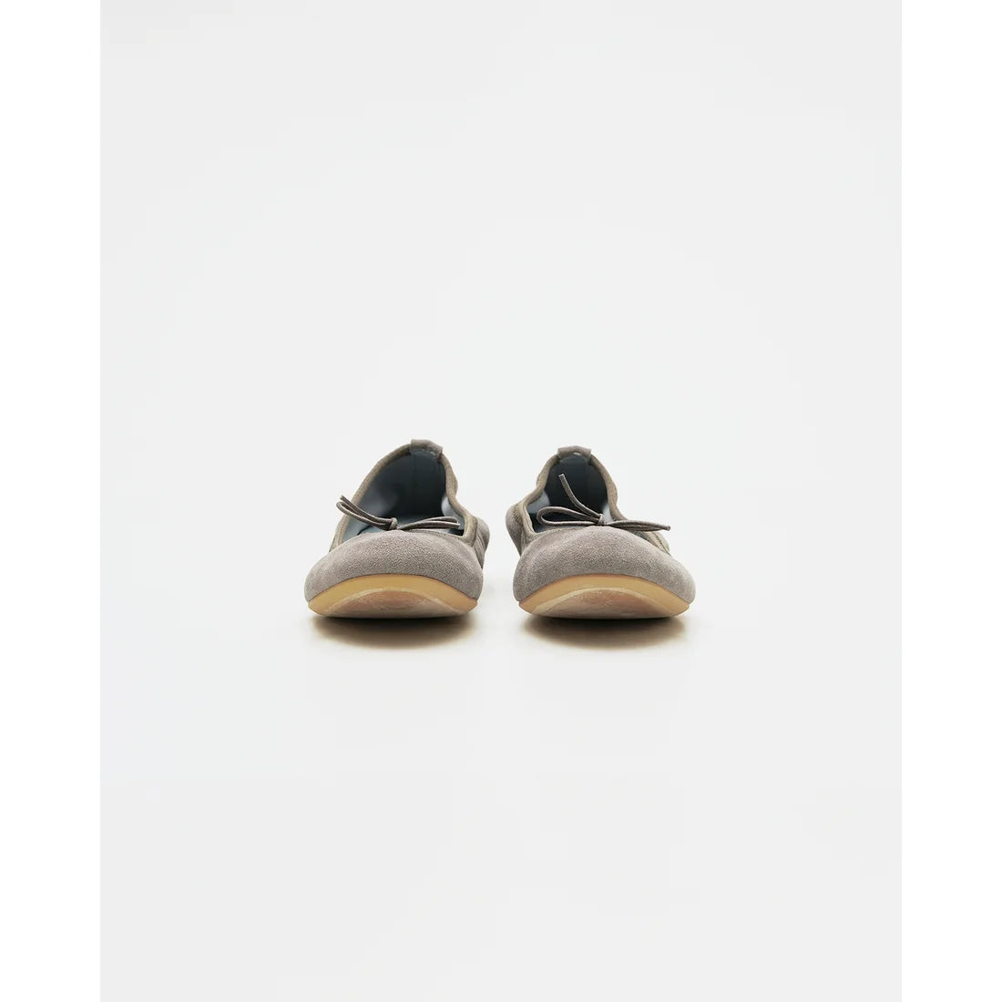日本製【珍珠色調防水】Emma Francis 真皮 圓頭平底芭蕾舞鞋(02b-L S154)(Dark gray leather suede)(ダークグレー レザースエード)