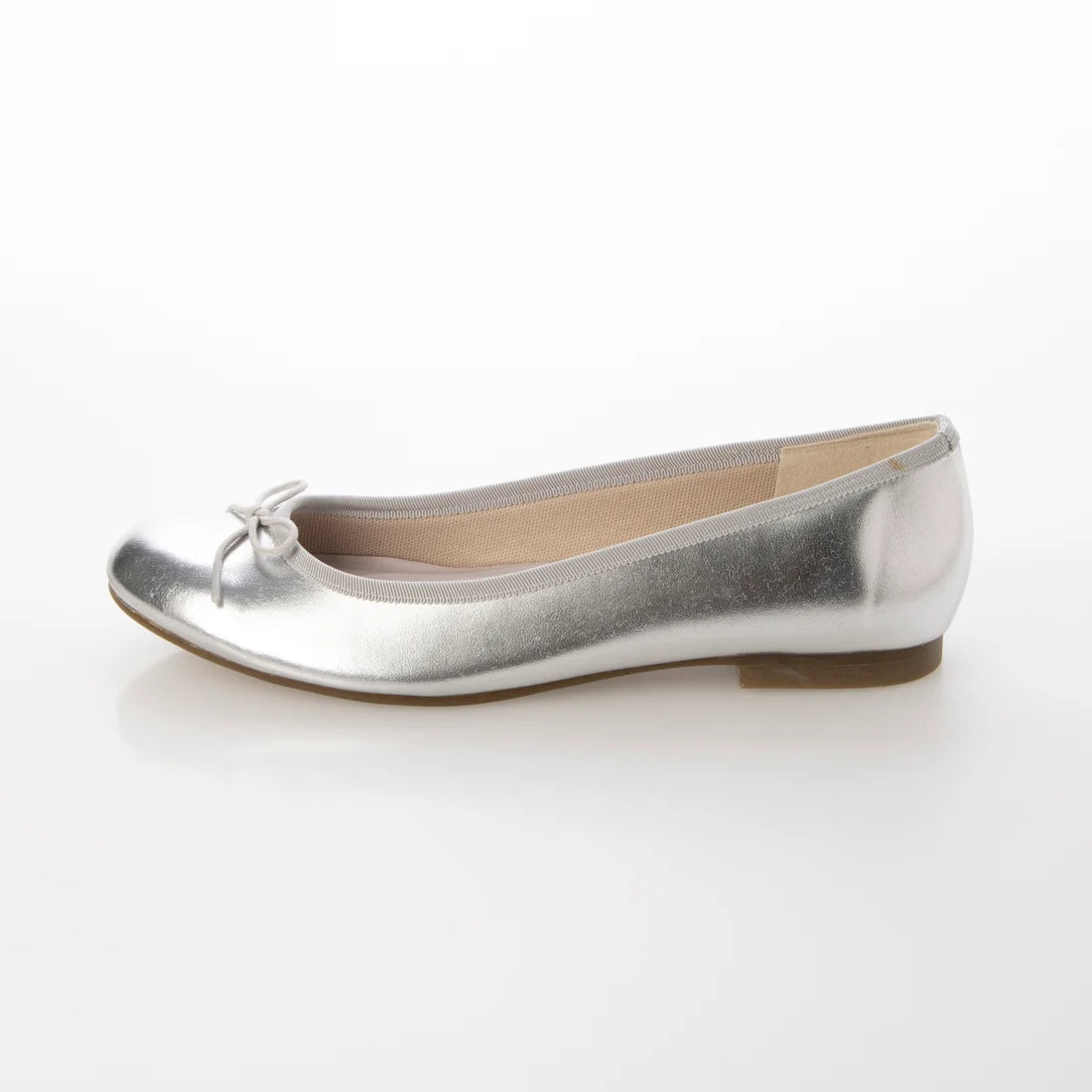 日本製 Launa lea 蝴蝶結圓頭芭蕾晴雨鞋( RB1001A ) (銀色/Silver)